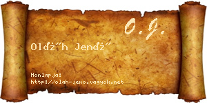 Oláh Jenő névjegykártya