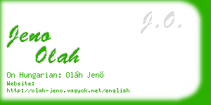 jeno olah business card